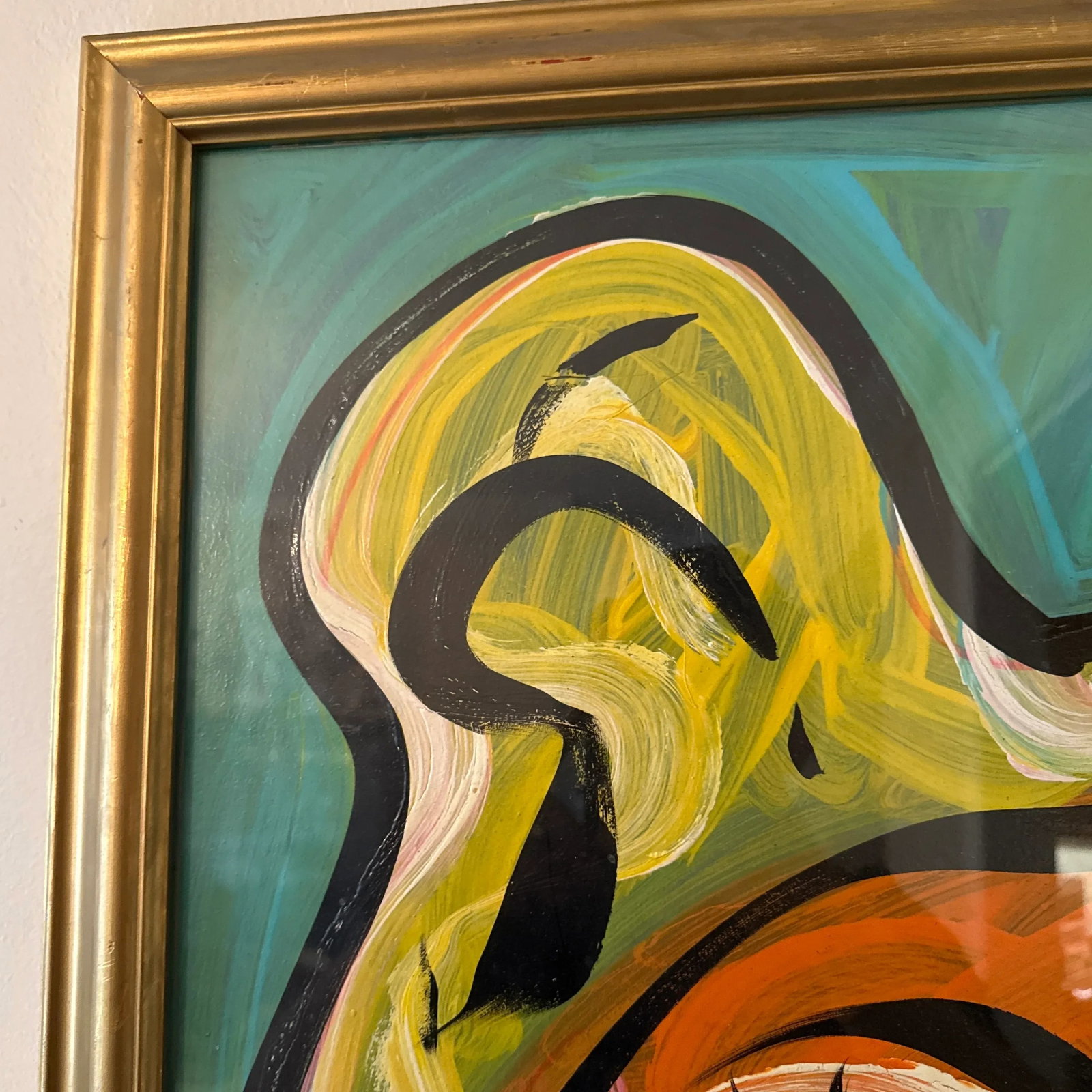 1970s Abstract Painting by Peter Keil, Framed - 3