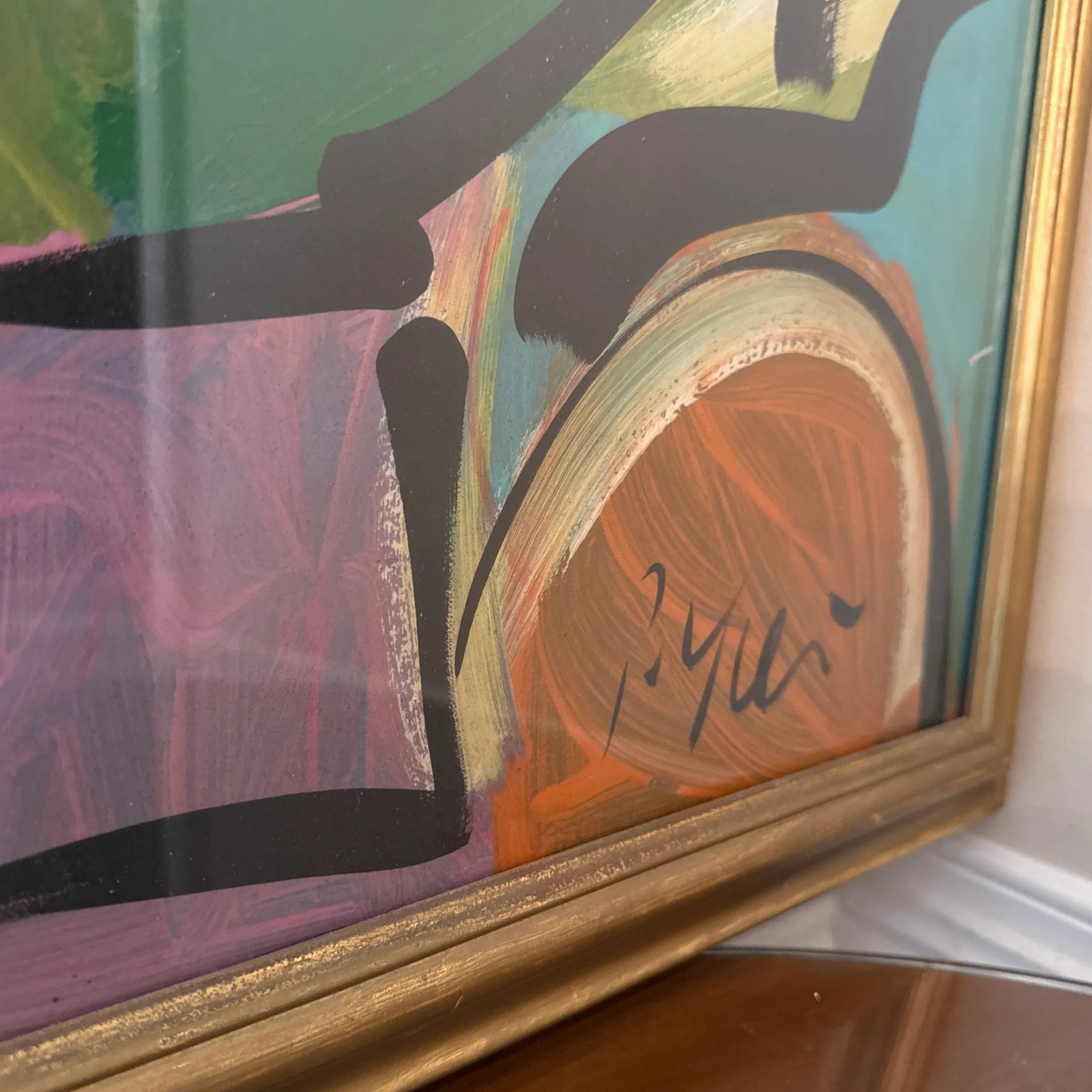 1970s Abstract Painting by Peter Keil, Framed - 6