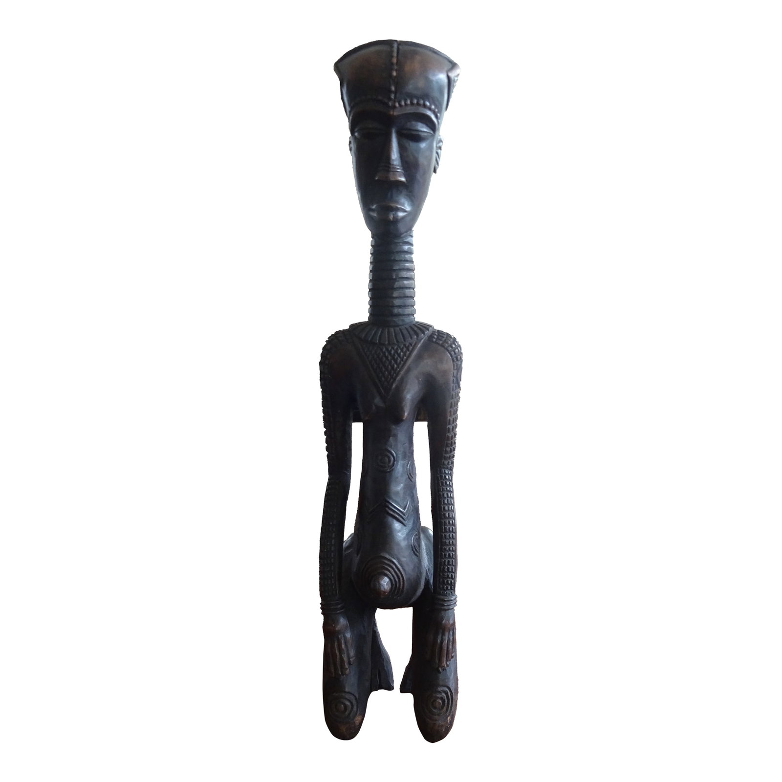 Early 20th Century Agni Sculpture in African Abstract: Vintage Work of a sculptor of the AGNI ethnic group, a subgroup of the Rich and Famous Akan People present in Cote Divorie and southern Ghana. Very finely carved. Condition: Alterations: Original