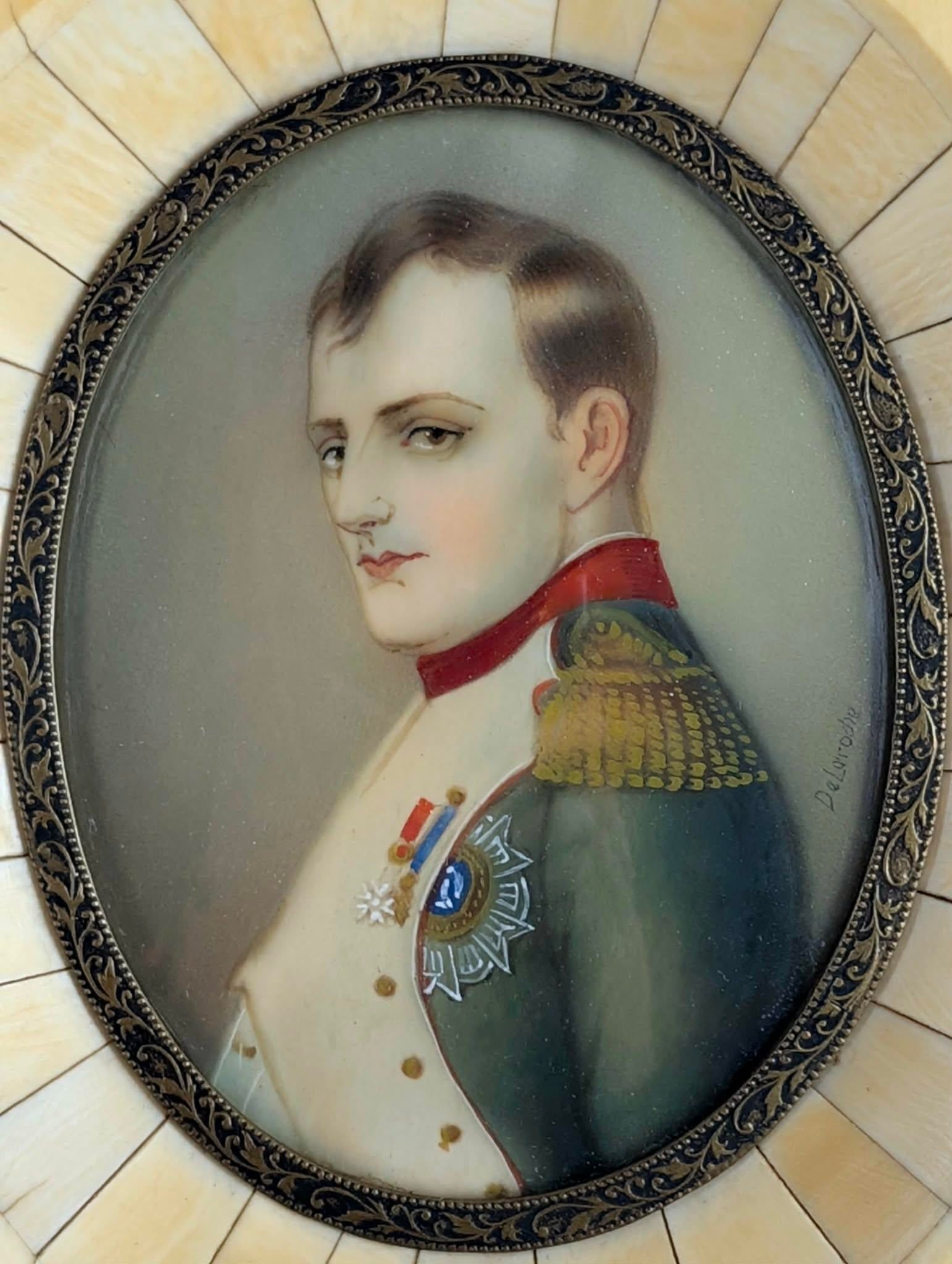 Napoleon and Josephine Portrait Miniatures, Late 19th Century - Set of 2 - 3