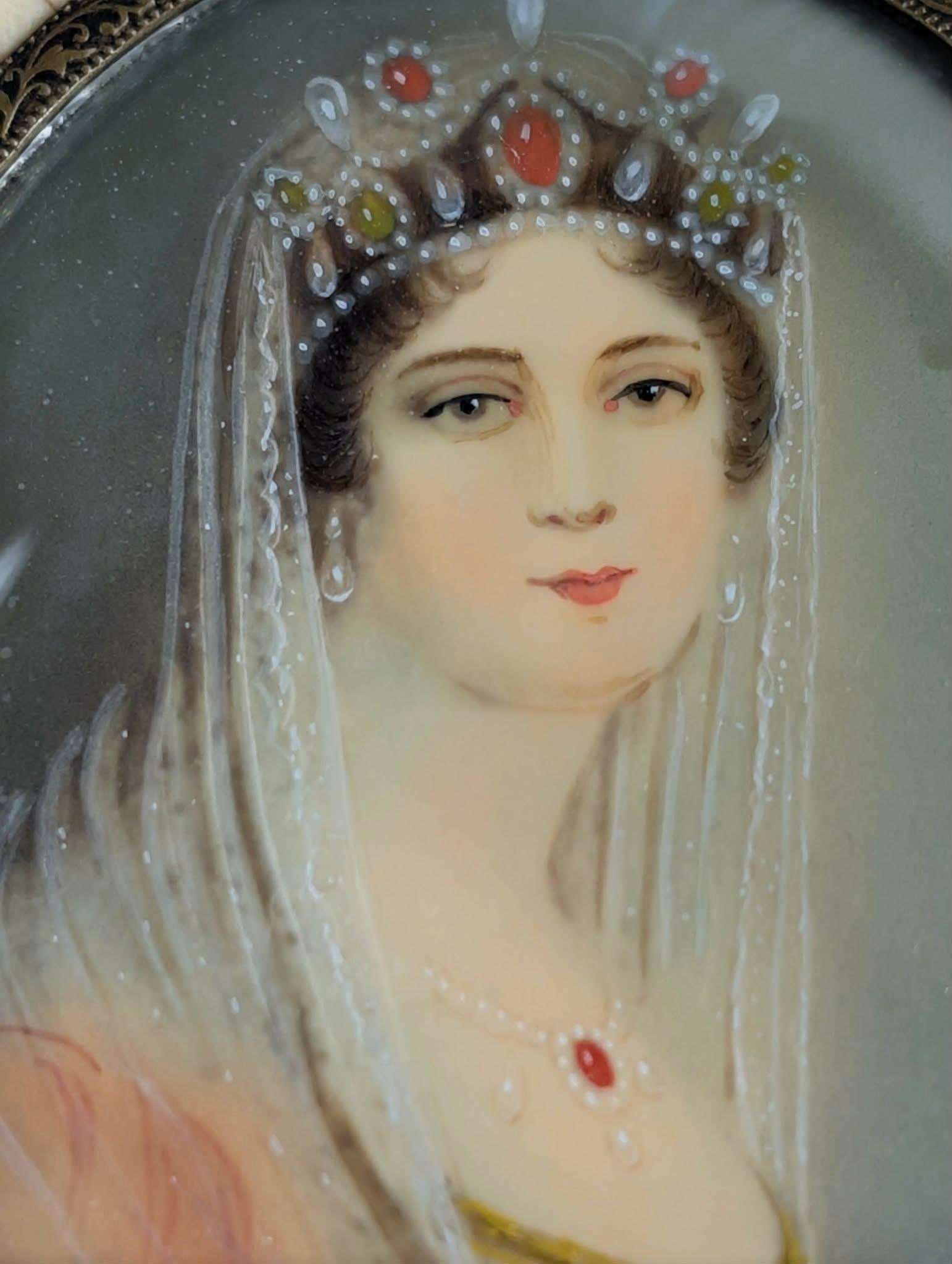 Napoleon and Josephine Portrait Miniatures, Late 19th Century - Set of 2 - 4