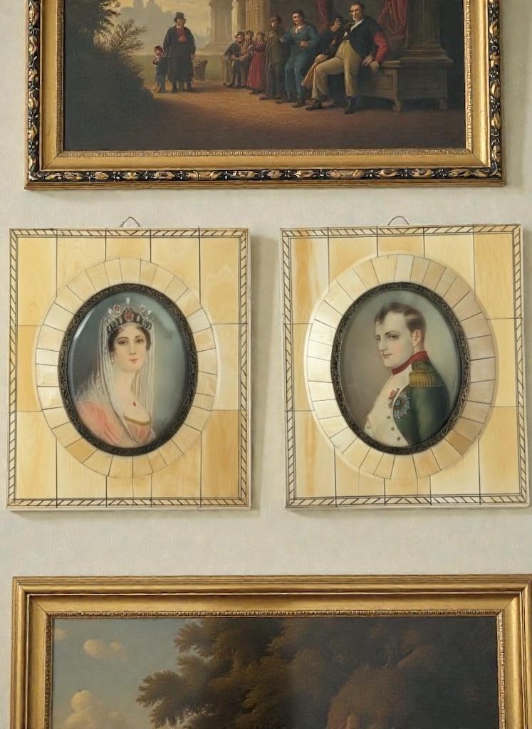 Napoleon and Josephine Portrait Miniatures, Late 19th Century - Set of 2 - 9