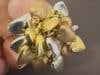 Multiple Heart Charm Floating 18 Kt Yellow, Rose & White Gold Heart Ring size 6 - 16