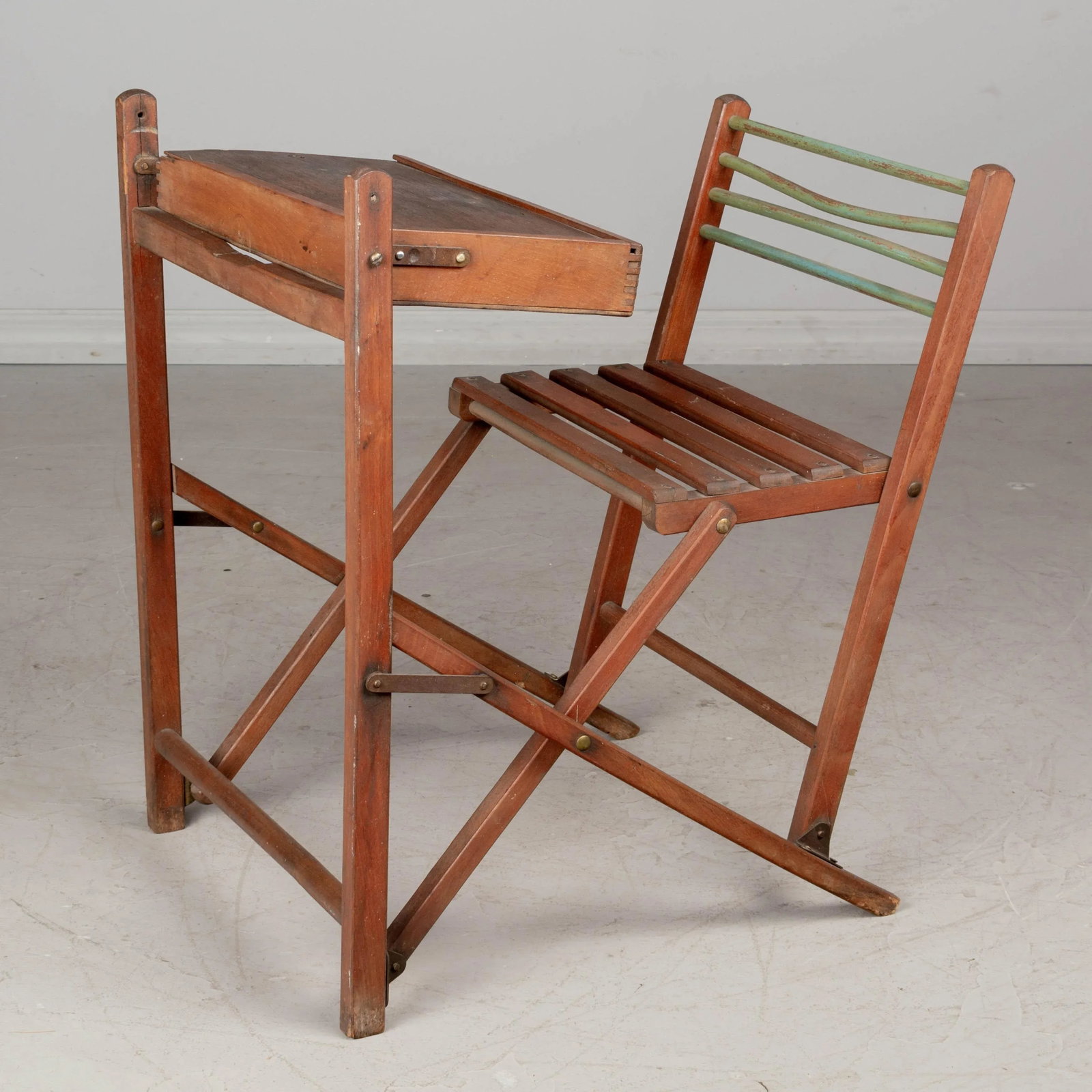 French Folding Child's Desk and Chair - 11