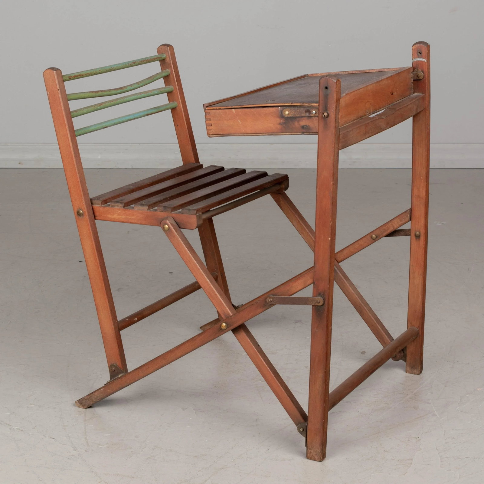 French Folding Child's Desk and Chair - 2