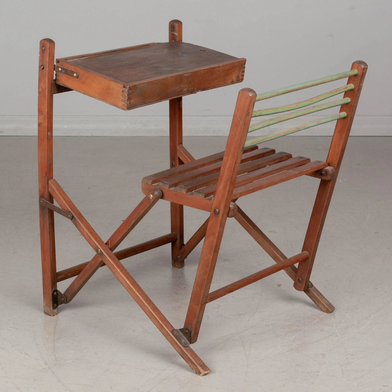 French Folding Child's Desk and Chair - 3