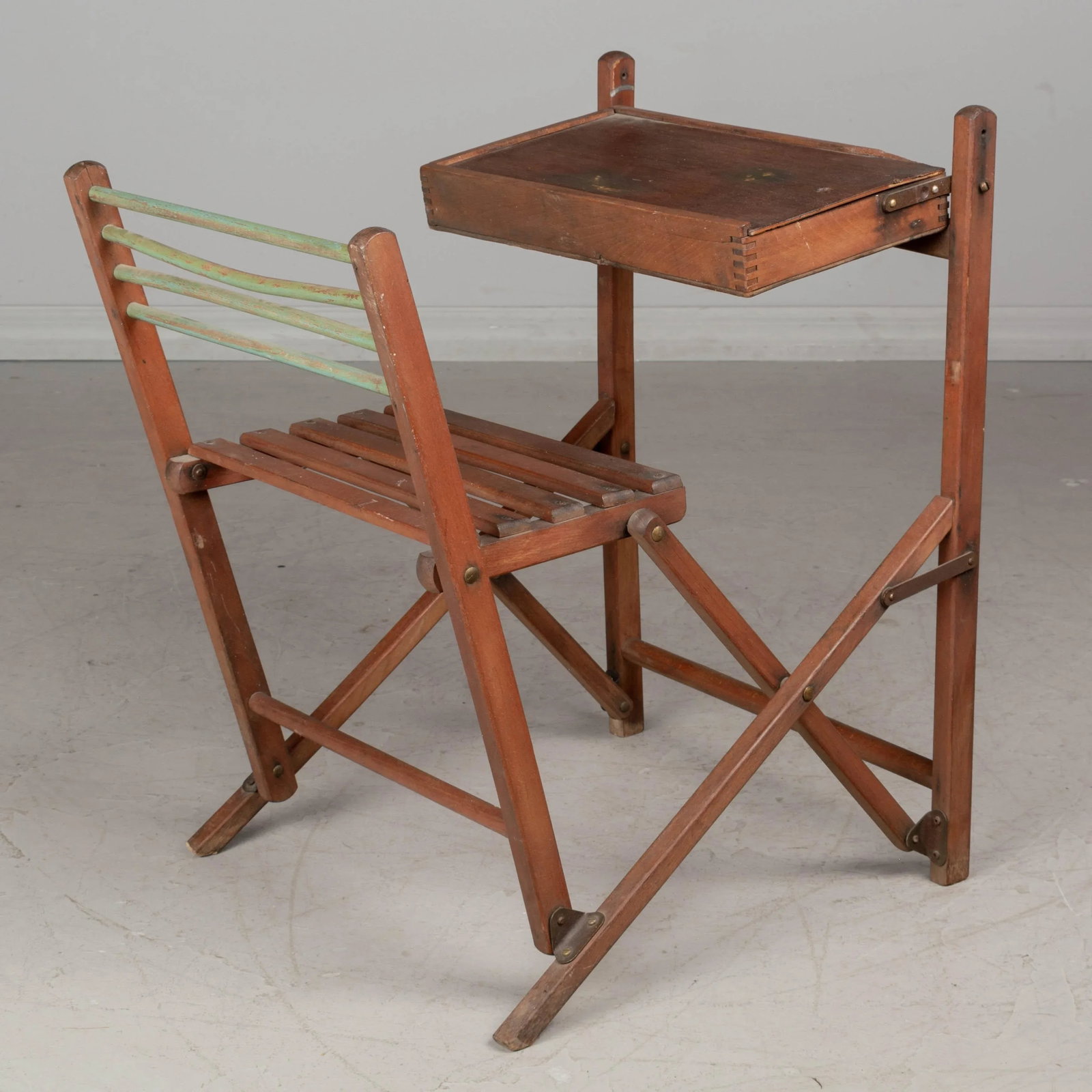 French Folding Child's Desk and Chair - 6