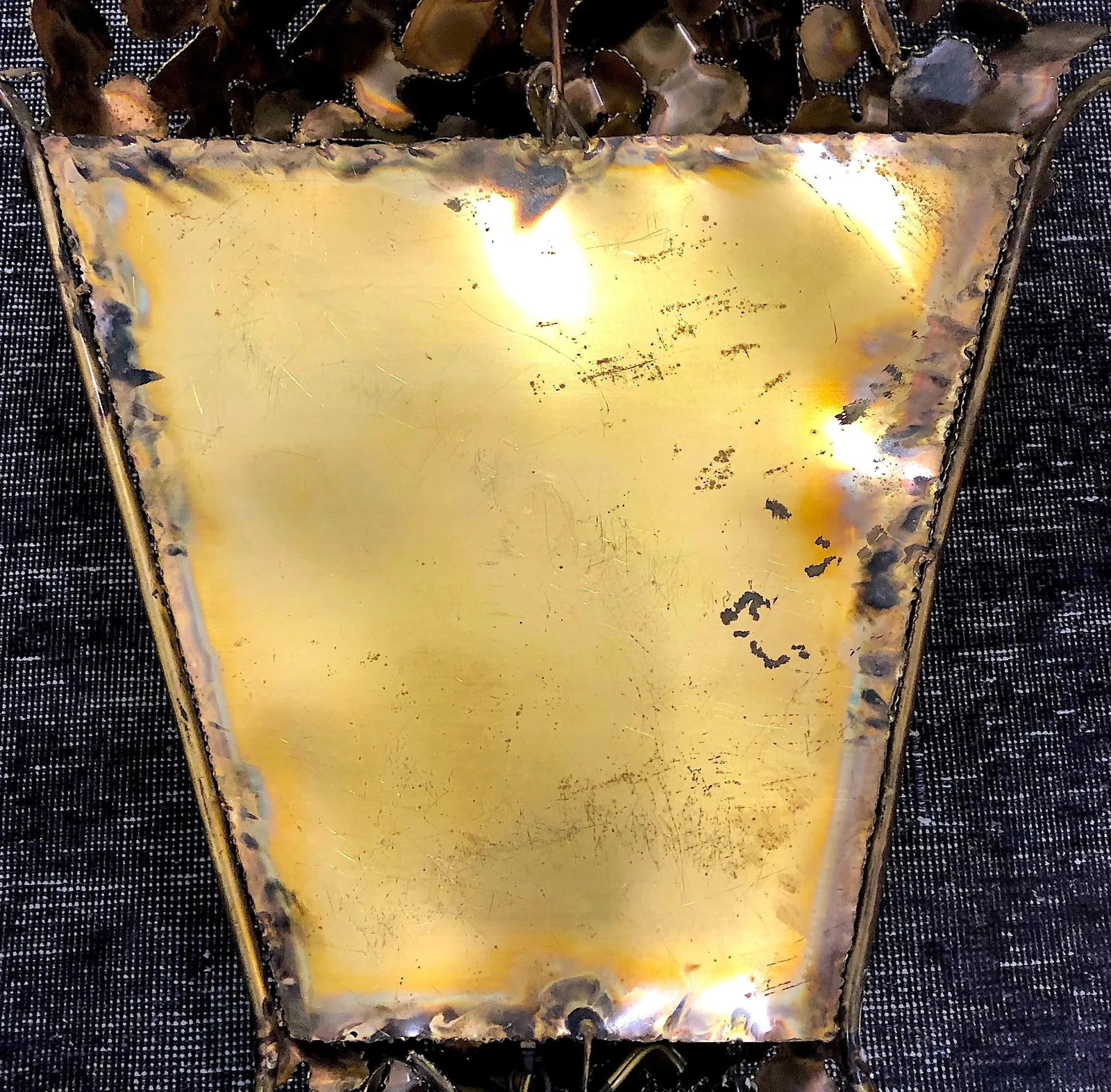 Extra Large Mid-Century Modern Brutalist Tom Greene Wall Lantern - 11
