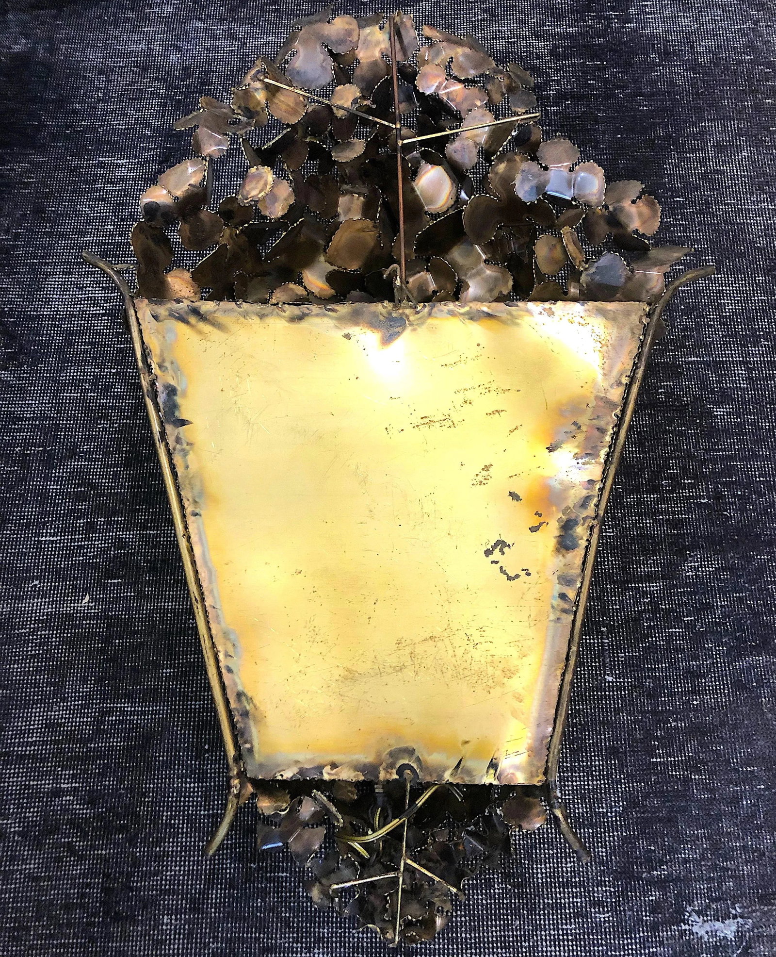 Extra Large Mid-Century Modern Brutalist Tom Greene Wall Lantern - 9
