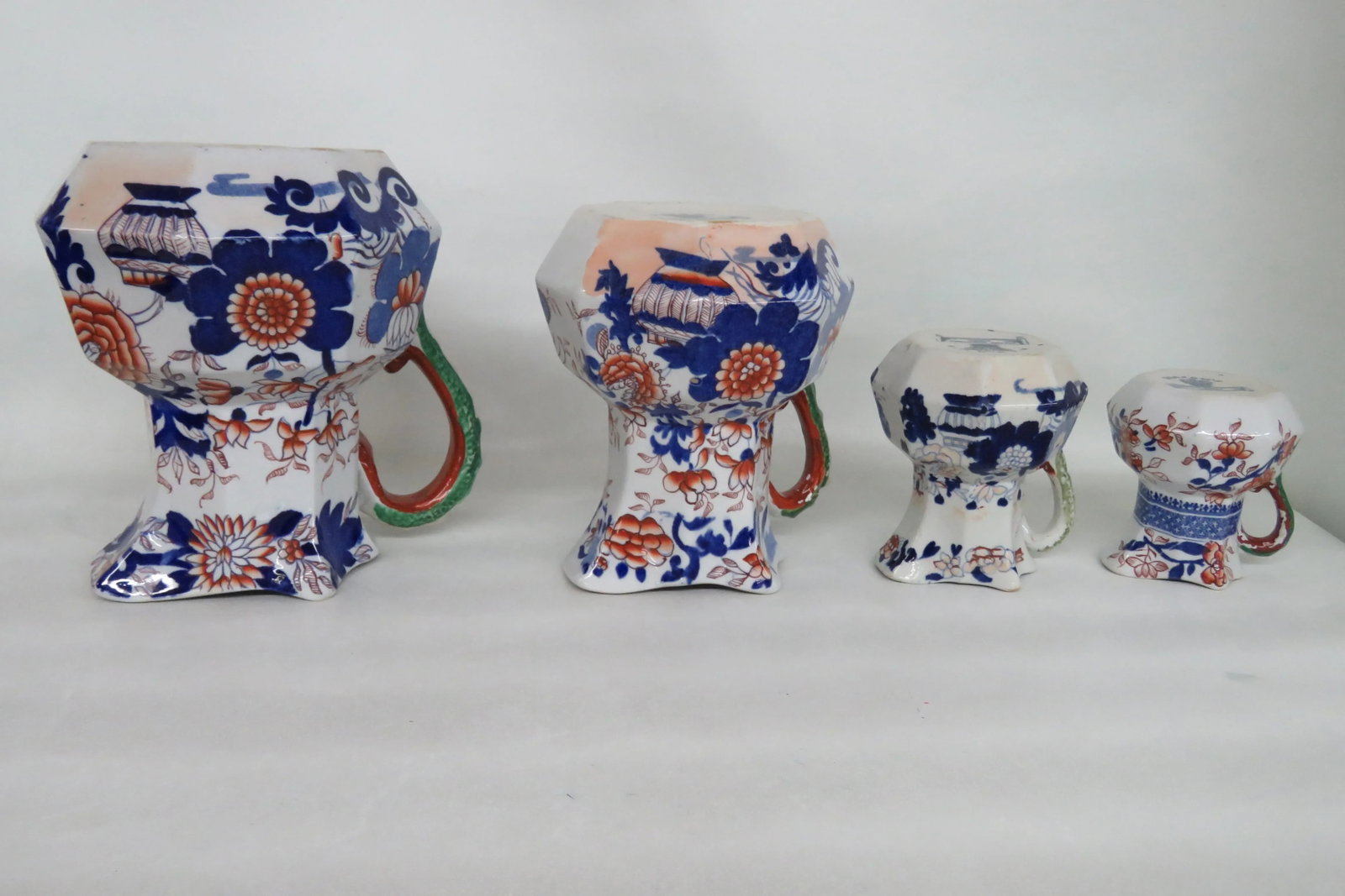 Masons Ironstone Set of Four Jugs Pitchers 19th Century - 12