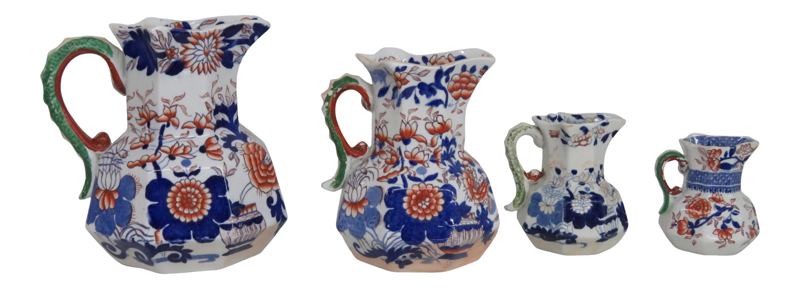 Masons Ironstone Set of Four Jugs Pitchers 19th Century (1 of 13)