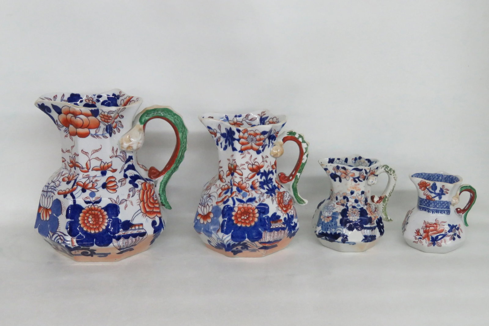 Masons Ironstone Set of Four Jugs Pitchers 19th Century - 2