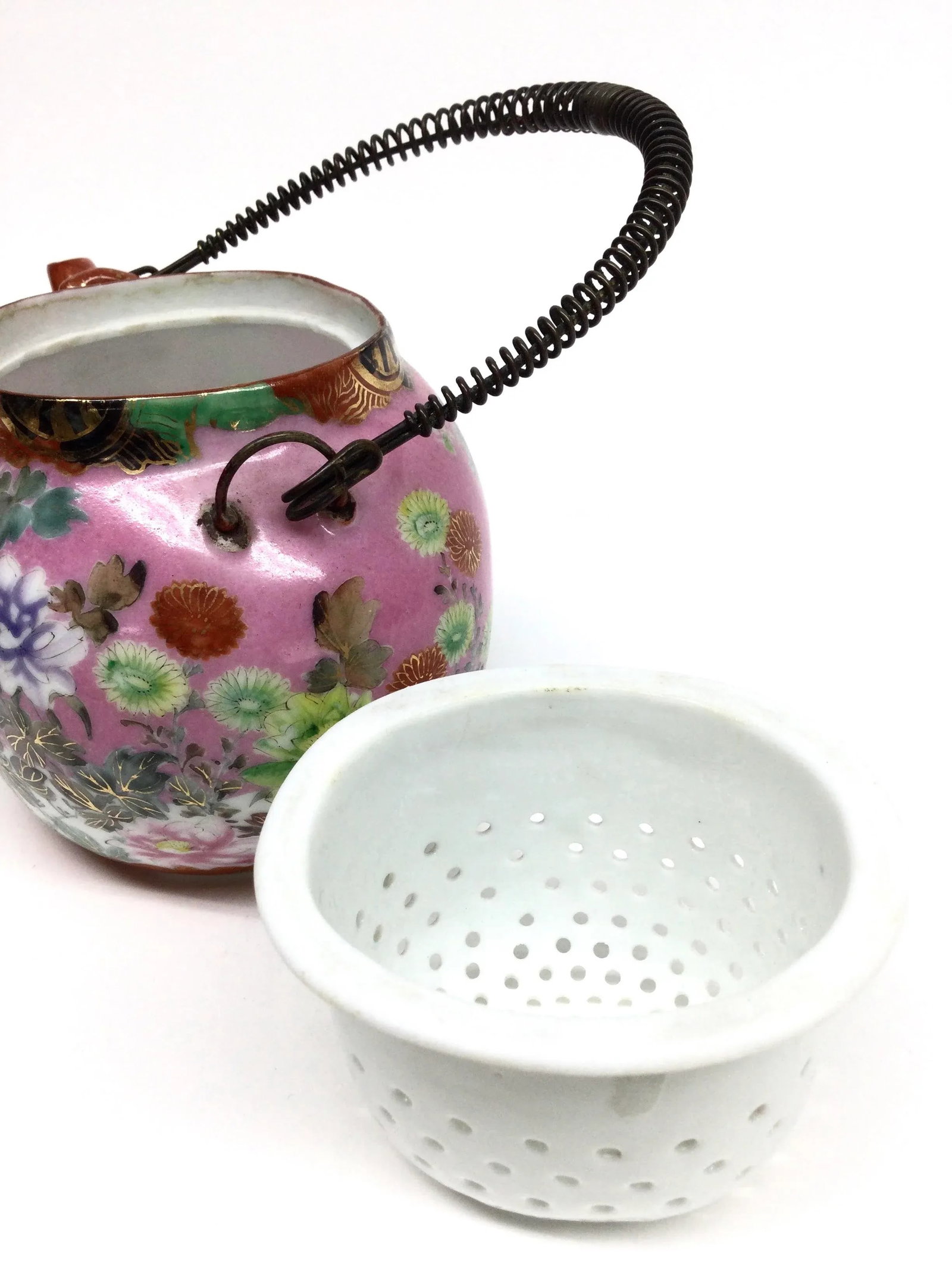 Antique Chinese Porcelain Tea Pot - 6