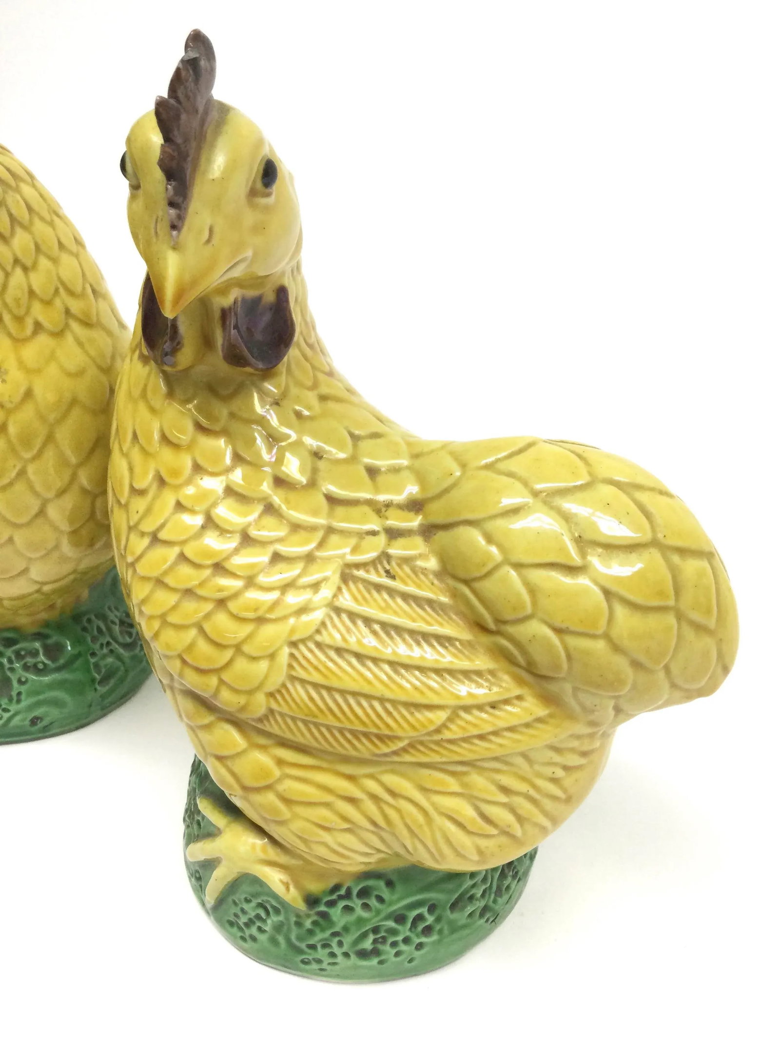 Antique Chinese Porcelain Chicken Figures - a Pair - 2