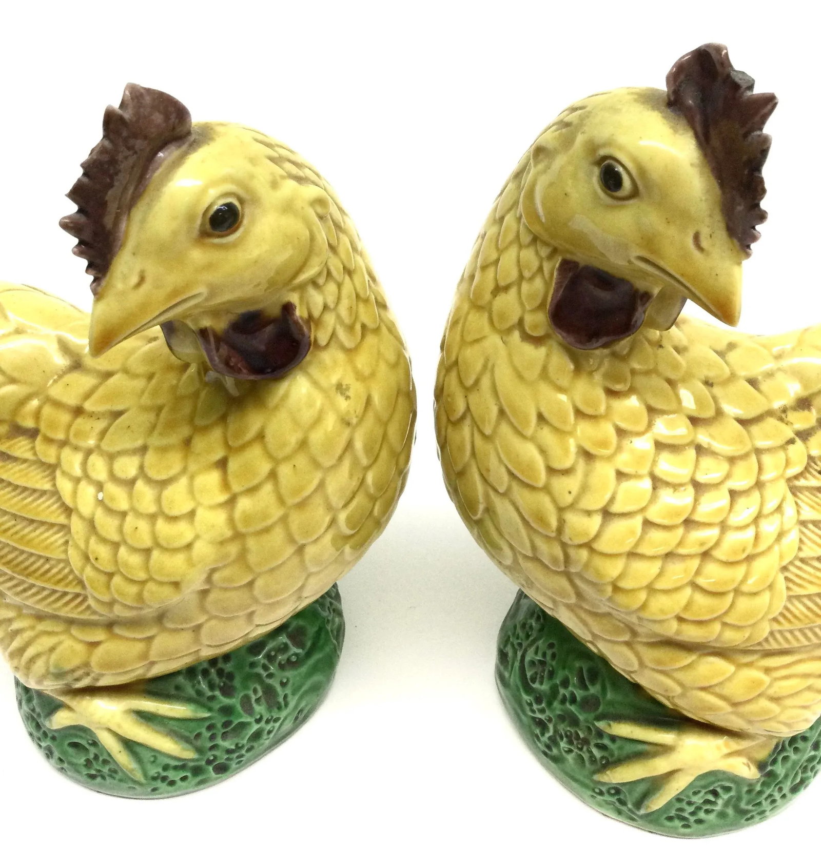 Antique Chinese Porcelain Chicken Figures - a Pair - 3