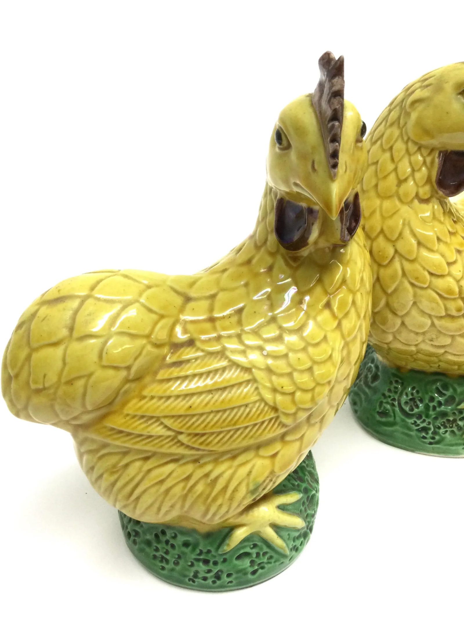 Antique Chinese Porcelain Chicken Figures - a Pair - 4