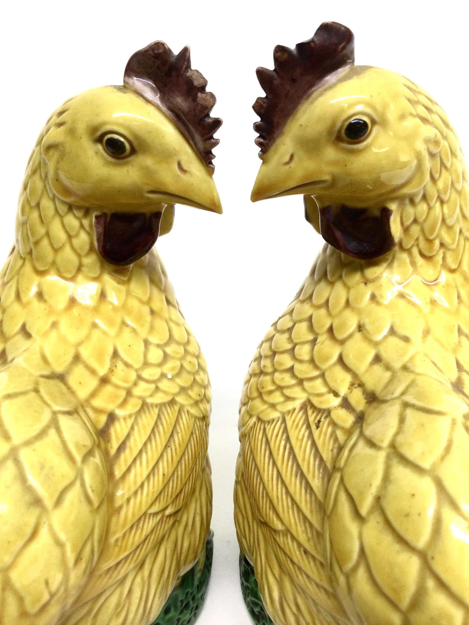 Antique Chinese Porcelain Chicken Figures - a Pair - 5