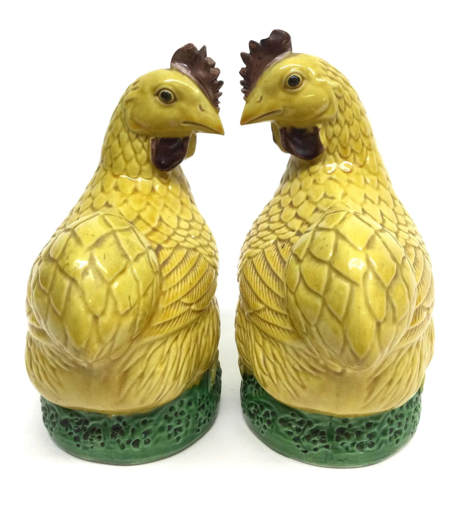 Antique Chinese Porcelain Chicken Figures - a Pair - 6