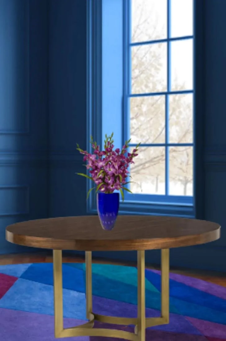 Bullicante Cobalt Blue Art Glass Vase - 6