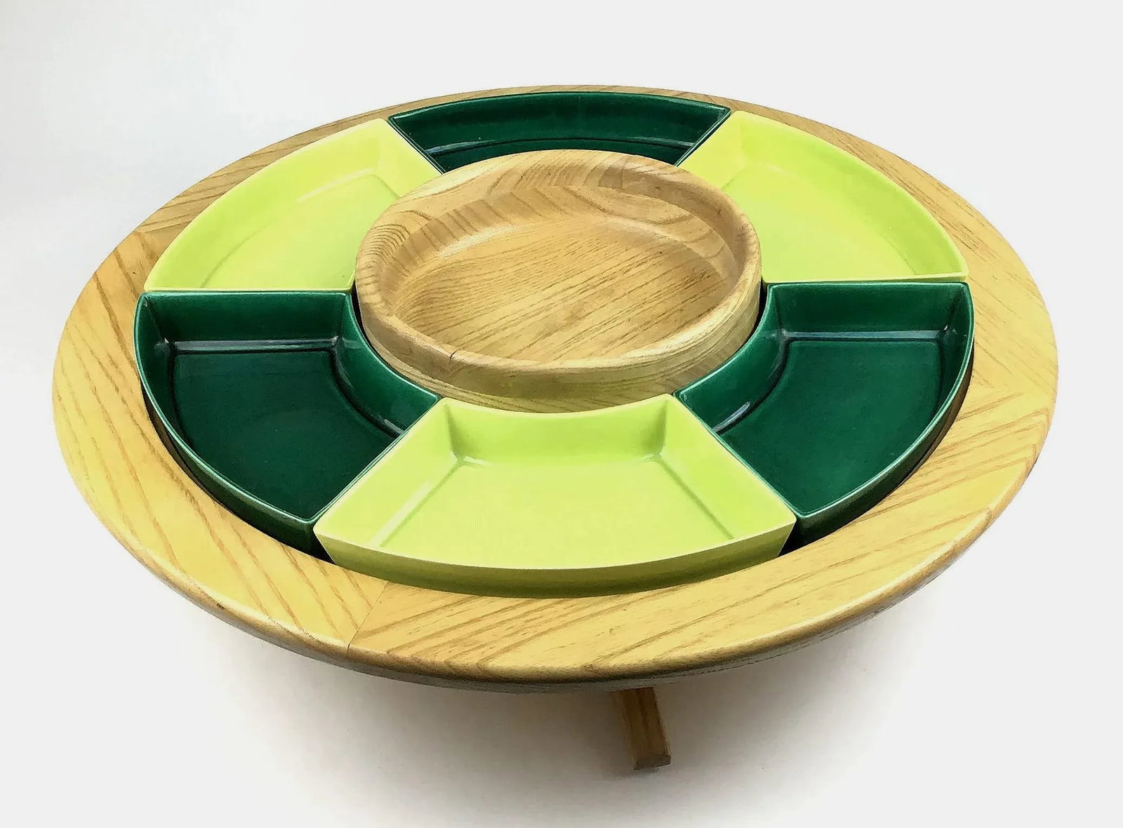 1950s Mid Century Lazy Susan Appetizer Set - Set of 8 - 13