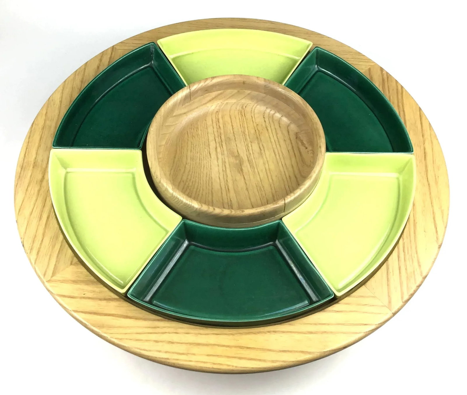 1950s Mid Century Lazy Susan Appetizer Set - Set of 8 - 2