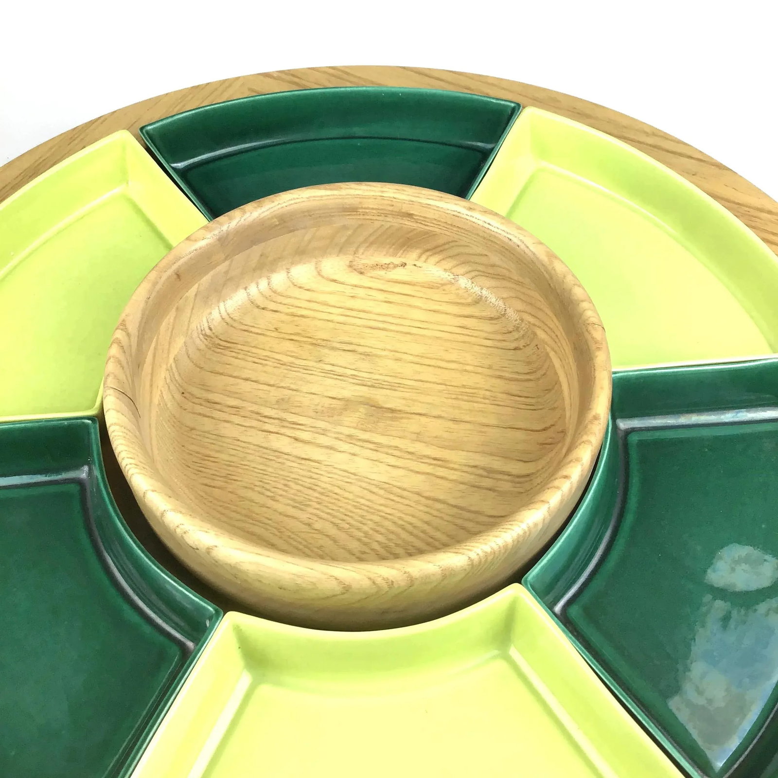 1950s Mid Century Lazy Susan Appetizer Set - Set of 8 - 3