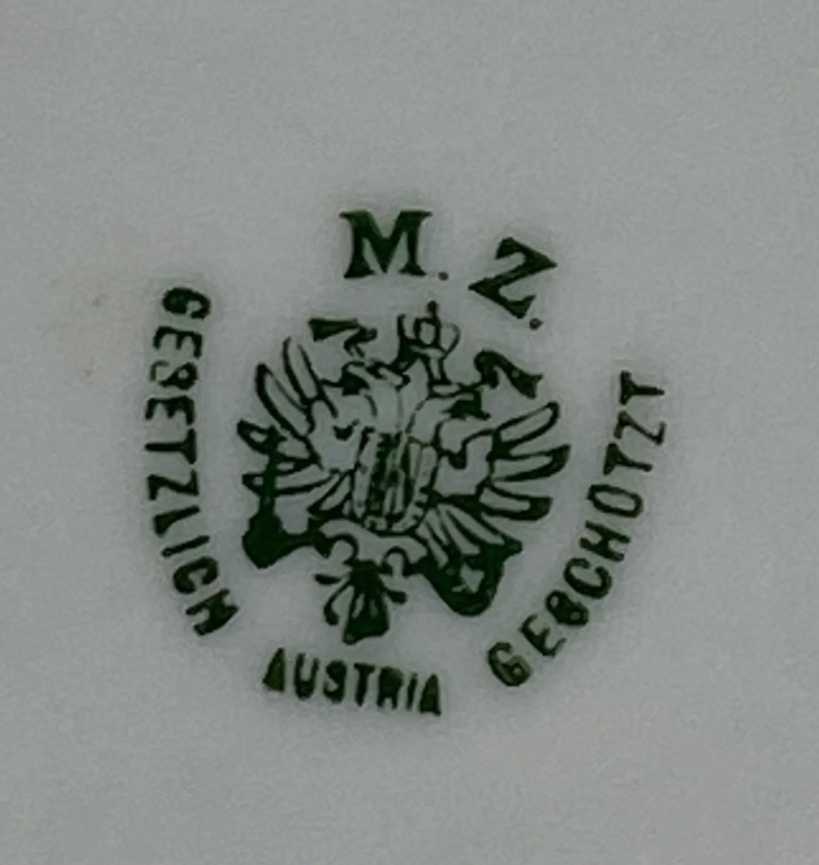 1884-1909 Moritz Zdekauer M Z Austria Pink Roses Design Porcelain Plate - 6
