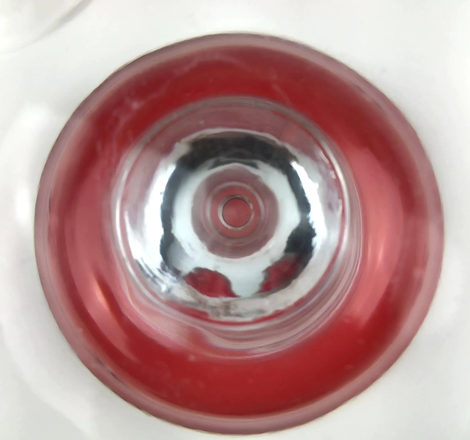 Vintage Red Star Etched Crystal Wine Glasses - Set of 3 - 7