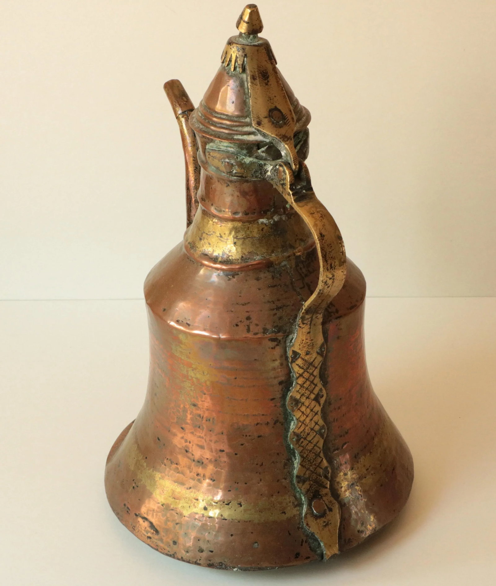 Antique Turkish Copper & Brass Kettle - 3