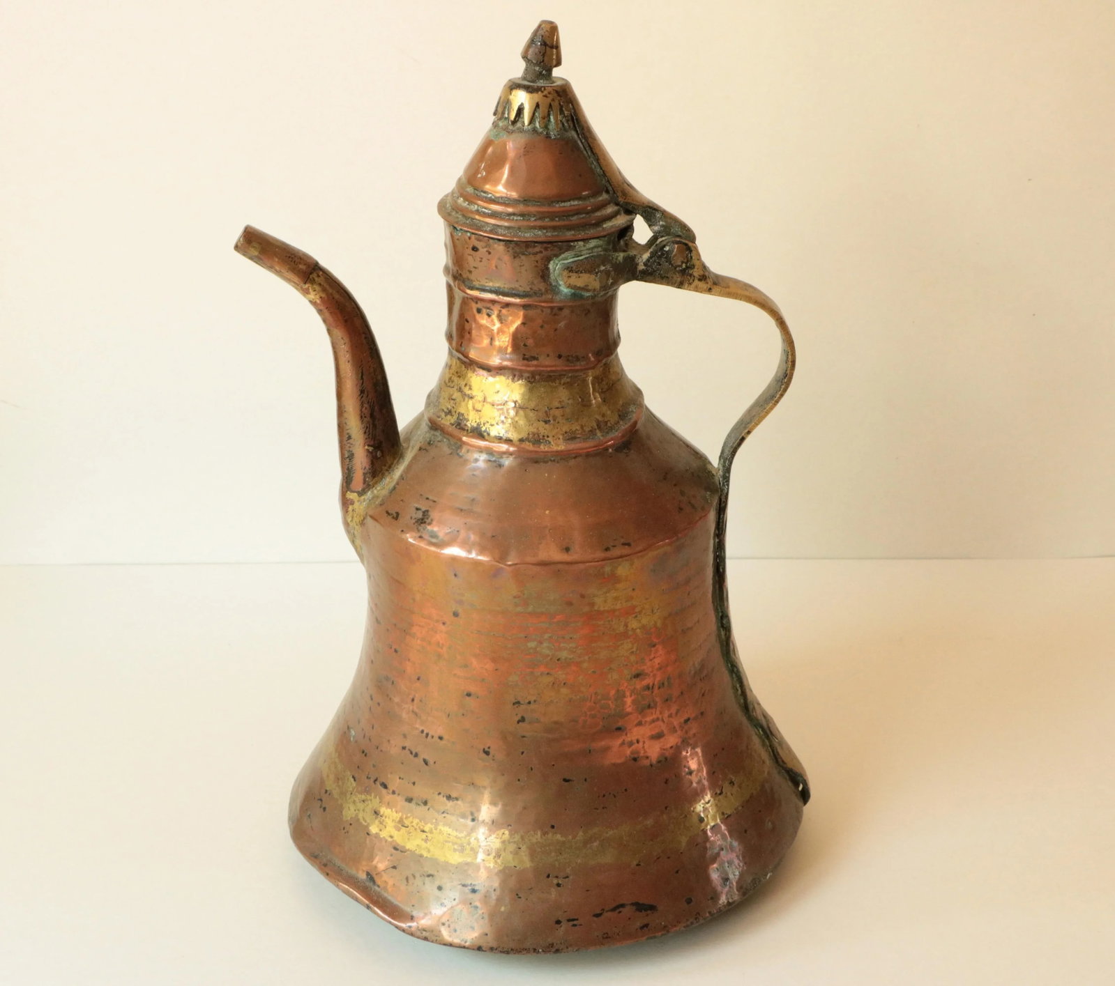 Antique Turkish Copper & Brass Kettle - 7