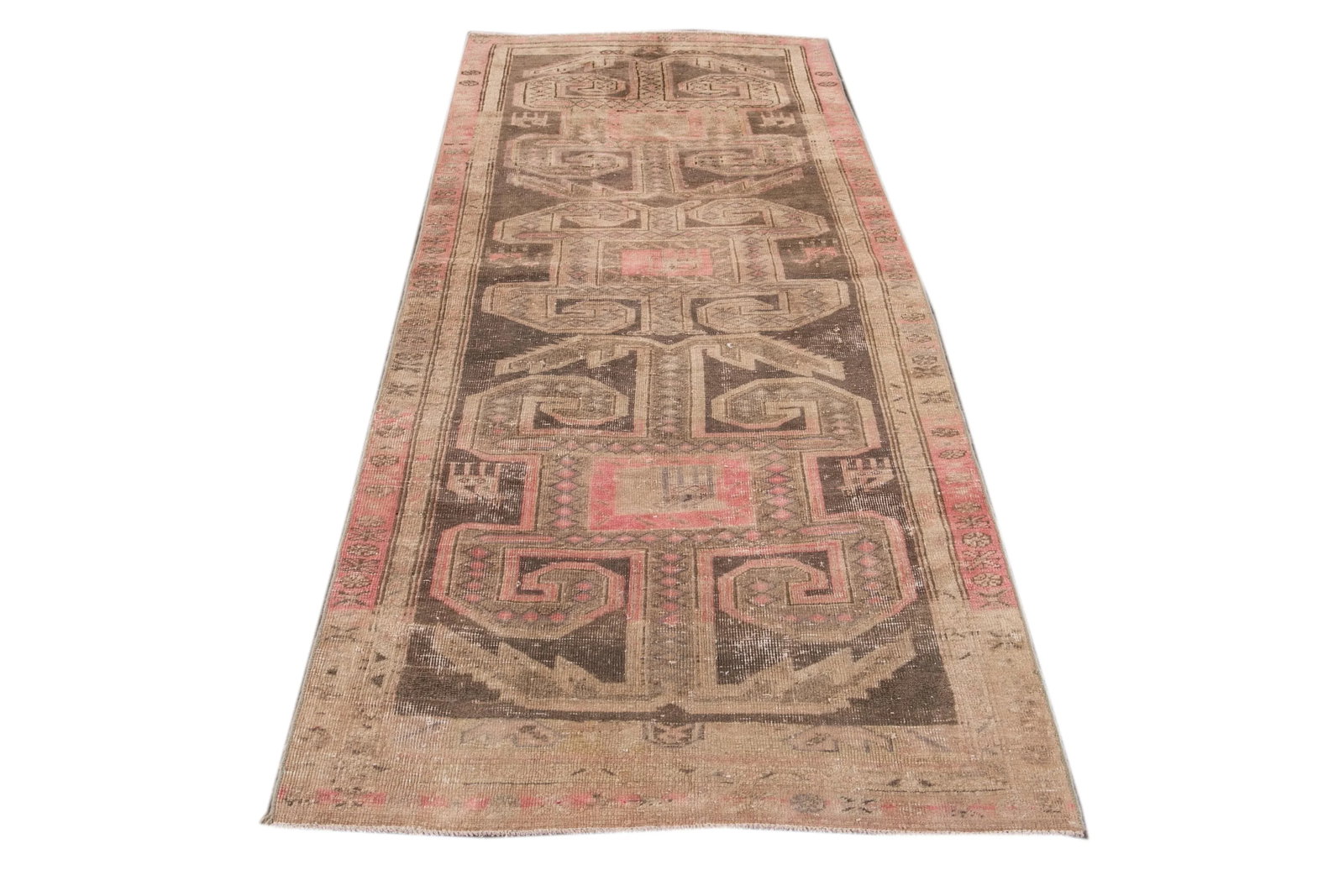 Pink Vintage Malyer Handmade Wool Runner - 3
