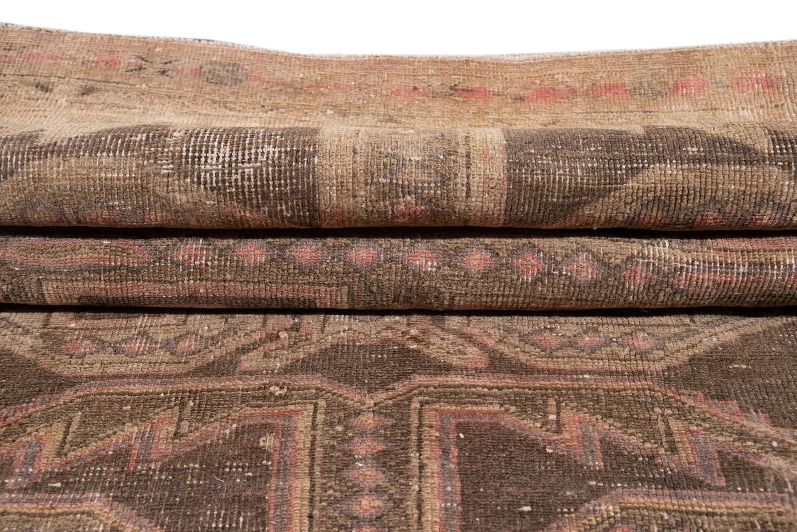 Pink Vintage Malyer Handmade Wool Runner - 6