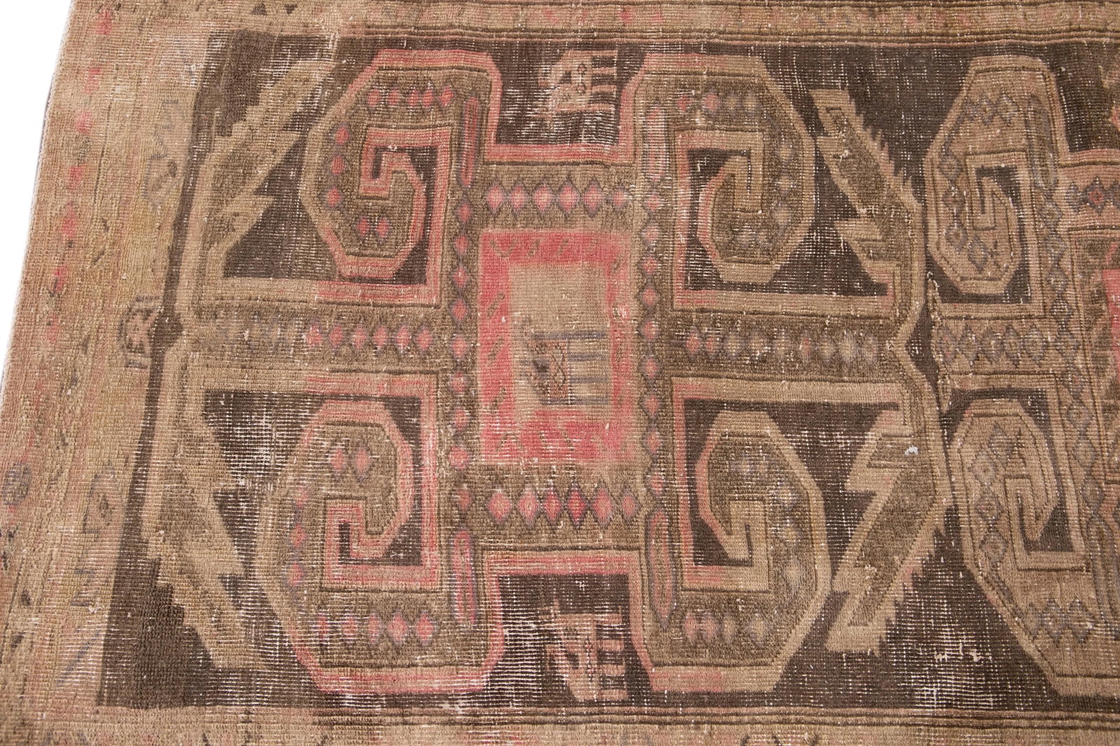 Pink Vintage Malyer Handmade Wool Runner - 9