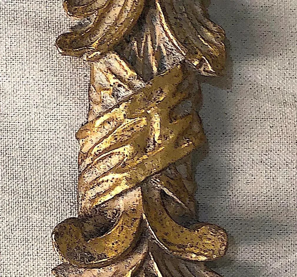 Neoclassical Carved Gilt Wall Swags - Pair - 9