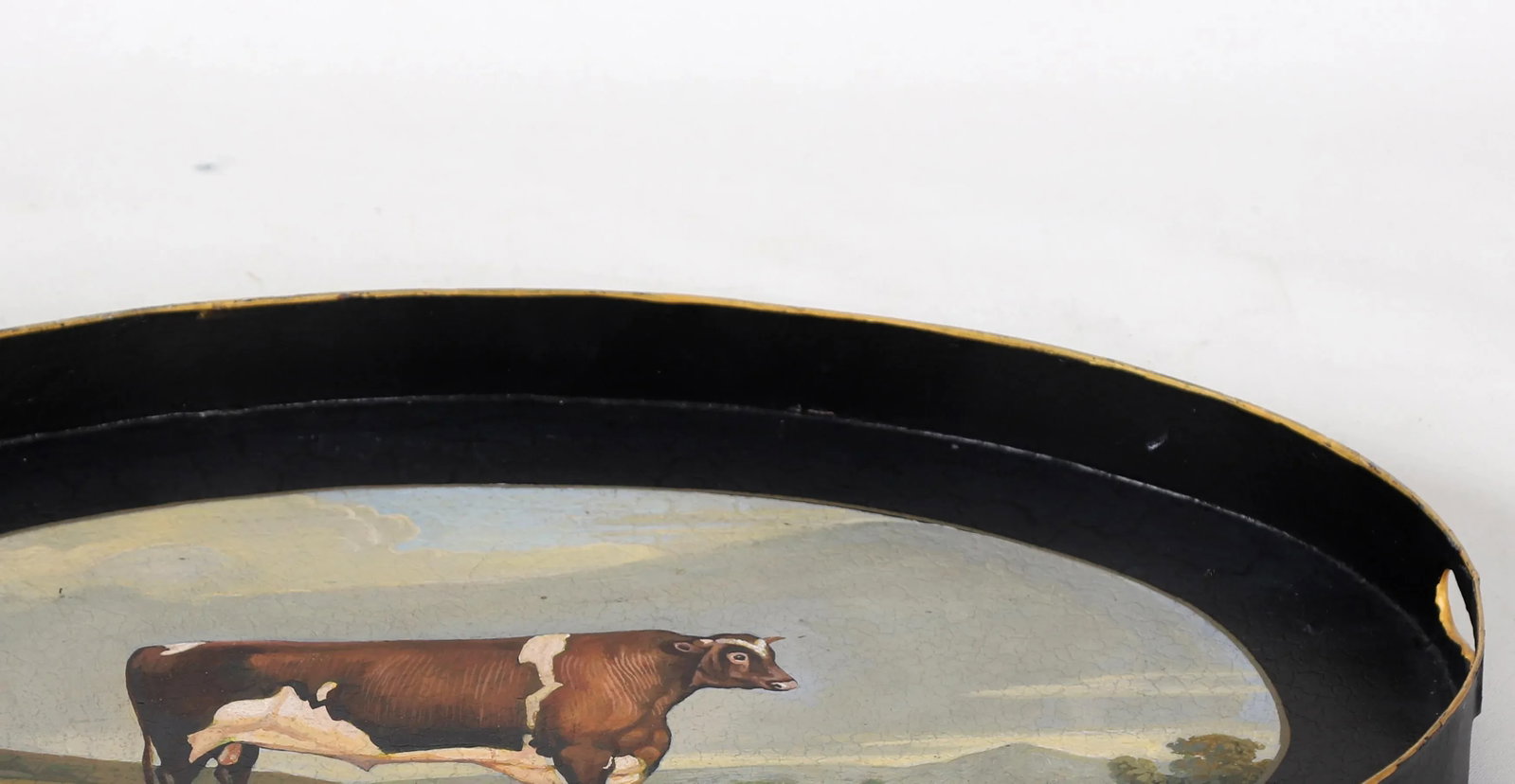 Vintage English Style Rural Landscape Oval Decorative Plate/Tray - 5