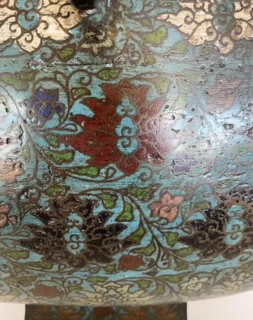 Antique Ming Dynasty Cloisonne Vase - 10