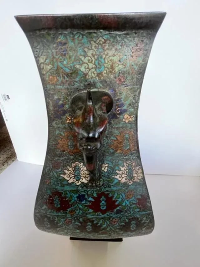 Antique Ming Dynasty Cloisonne Vase - 11