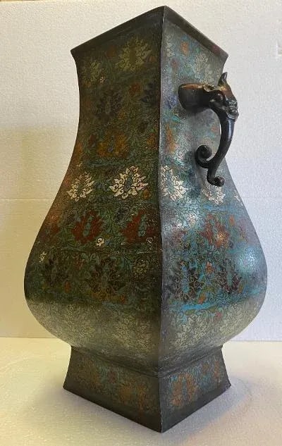 Antique Ming Dynasty Cloisonne Vase - 2