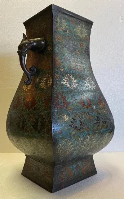 Antique Ming Dynasty Cloisonne Vase - 3