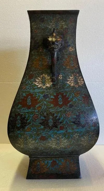 Antique Ming Dynasty Cloisonne Vase - 4