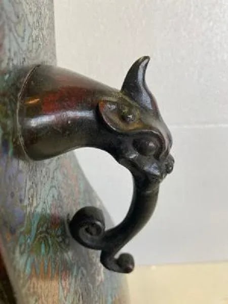 Antique Ming Dynasty Cloisonne Vase - 5