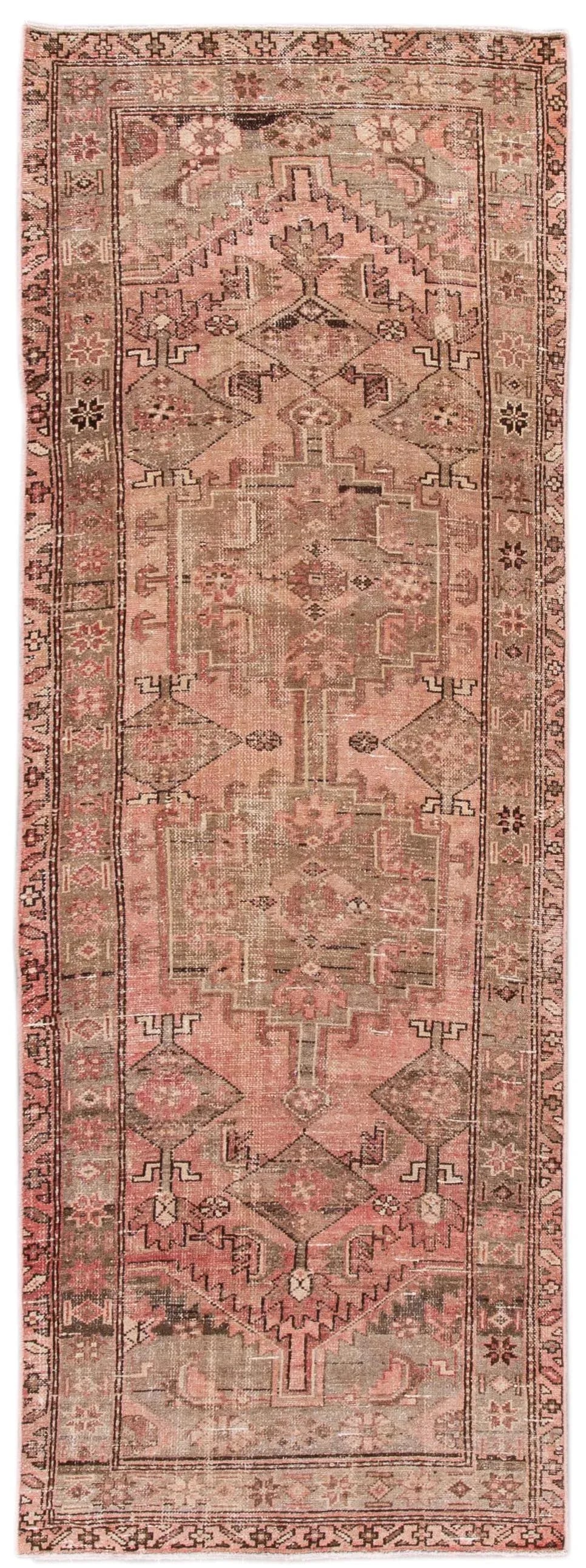 Rose Vintage Persian Handmade Wool Runner - 13