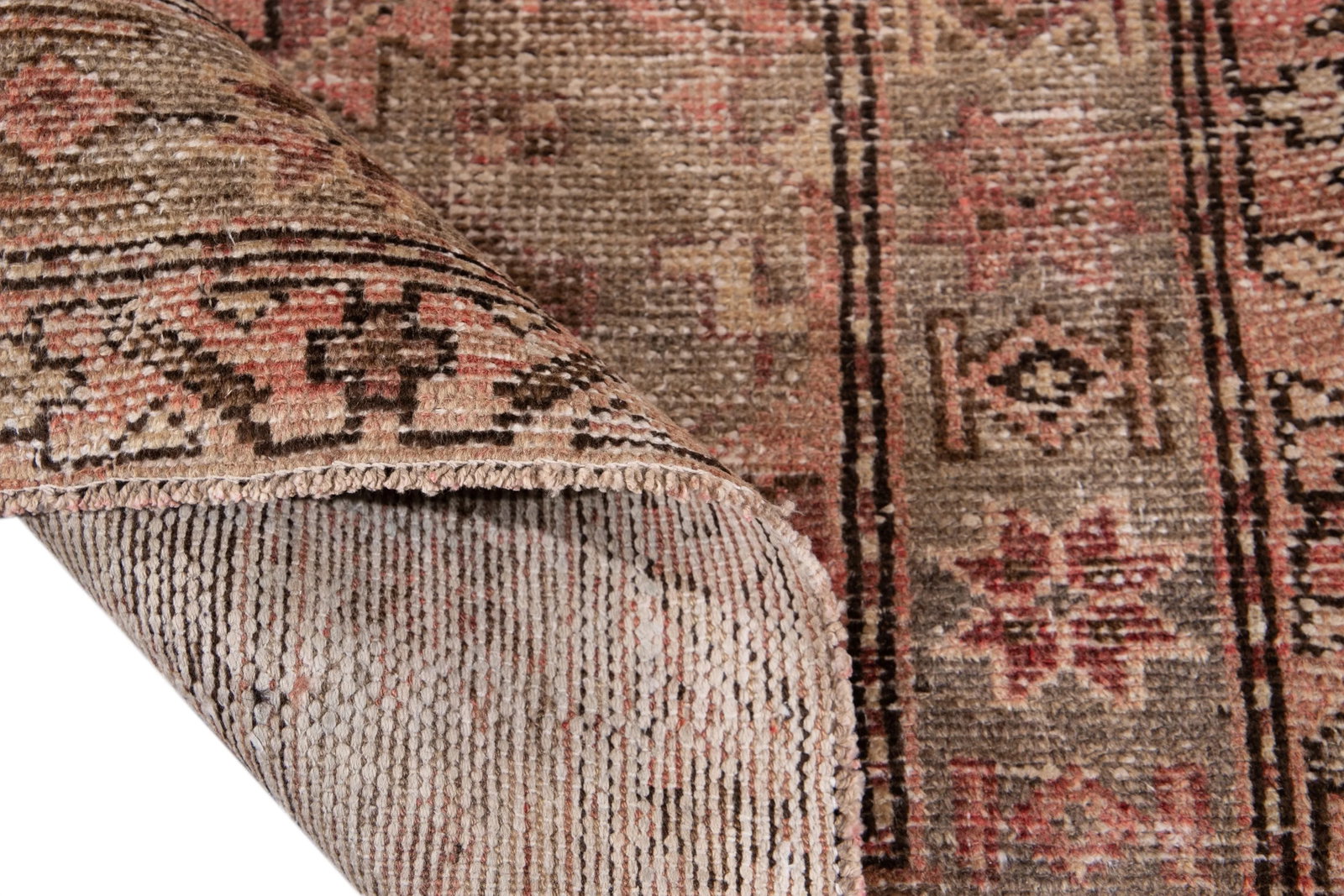 Rose Vintage Persian Handmade Wool Runner - 2