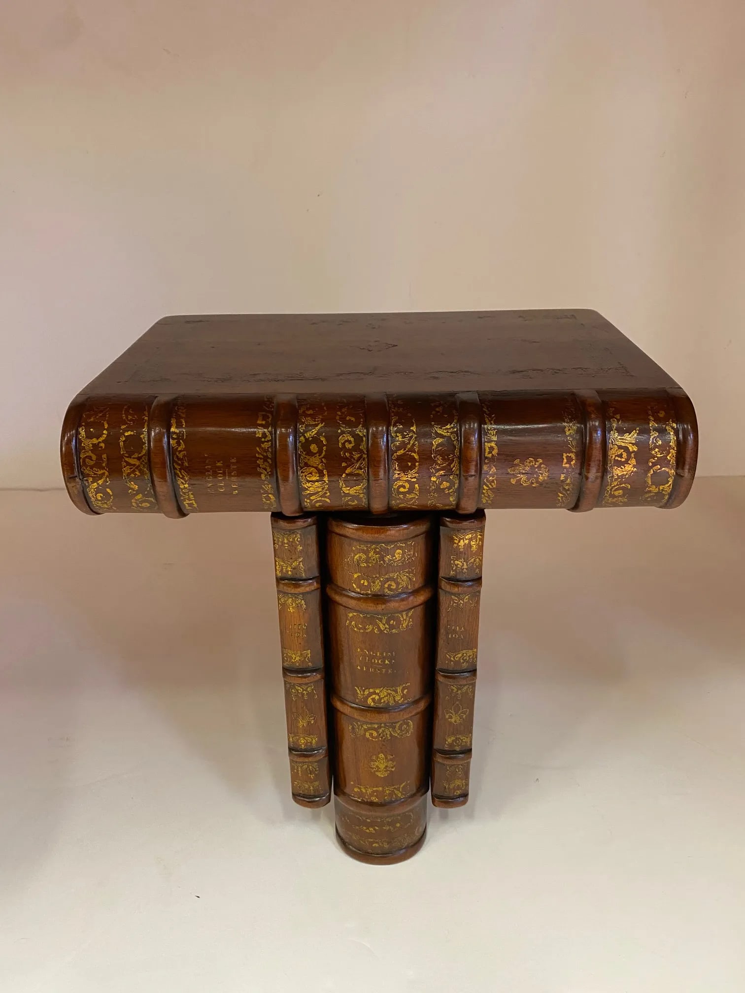 Vintage Theodore Alexander Trompe l'Oeil Book Brackets -Pair - 2