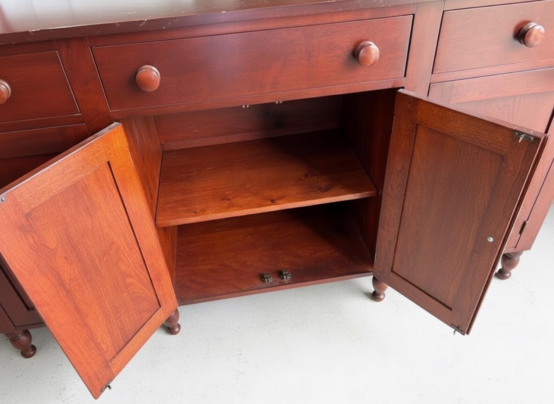 Tom Seely Solid Cherry Dining Buffet Sideboard - 3