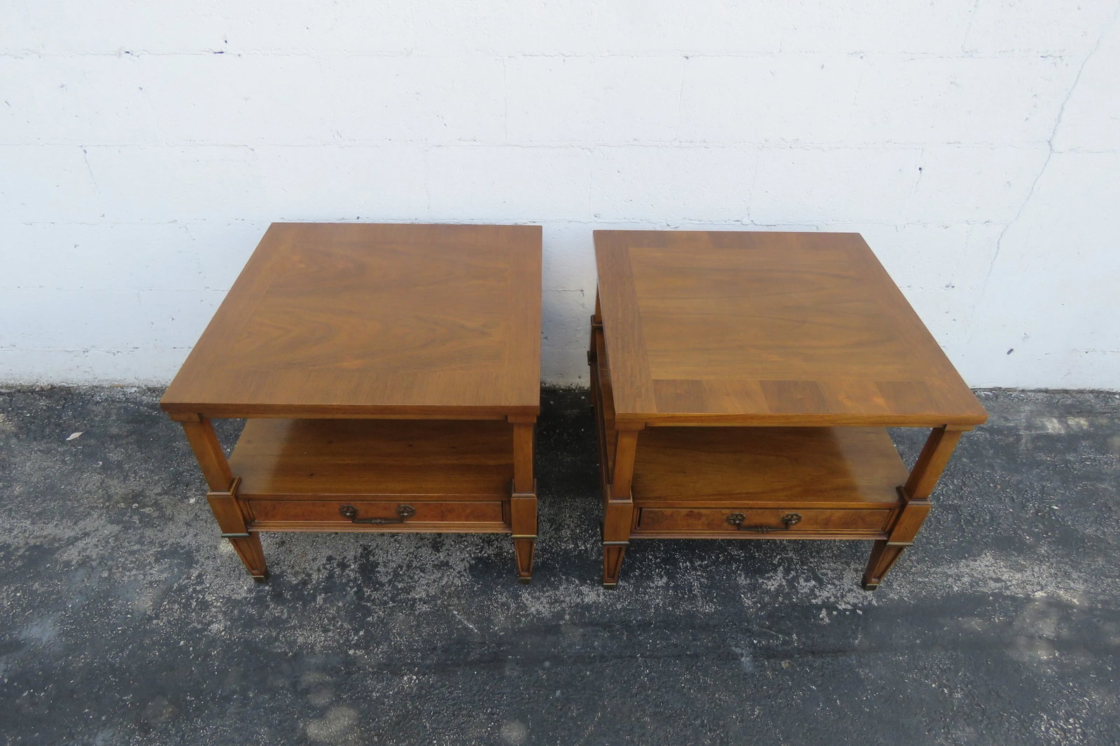 Century Mid Century Modern Nightstands Side End Bedside Tables - a Pair - 10