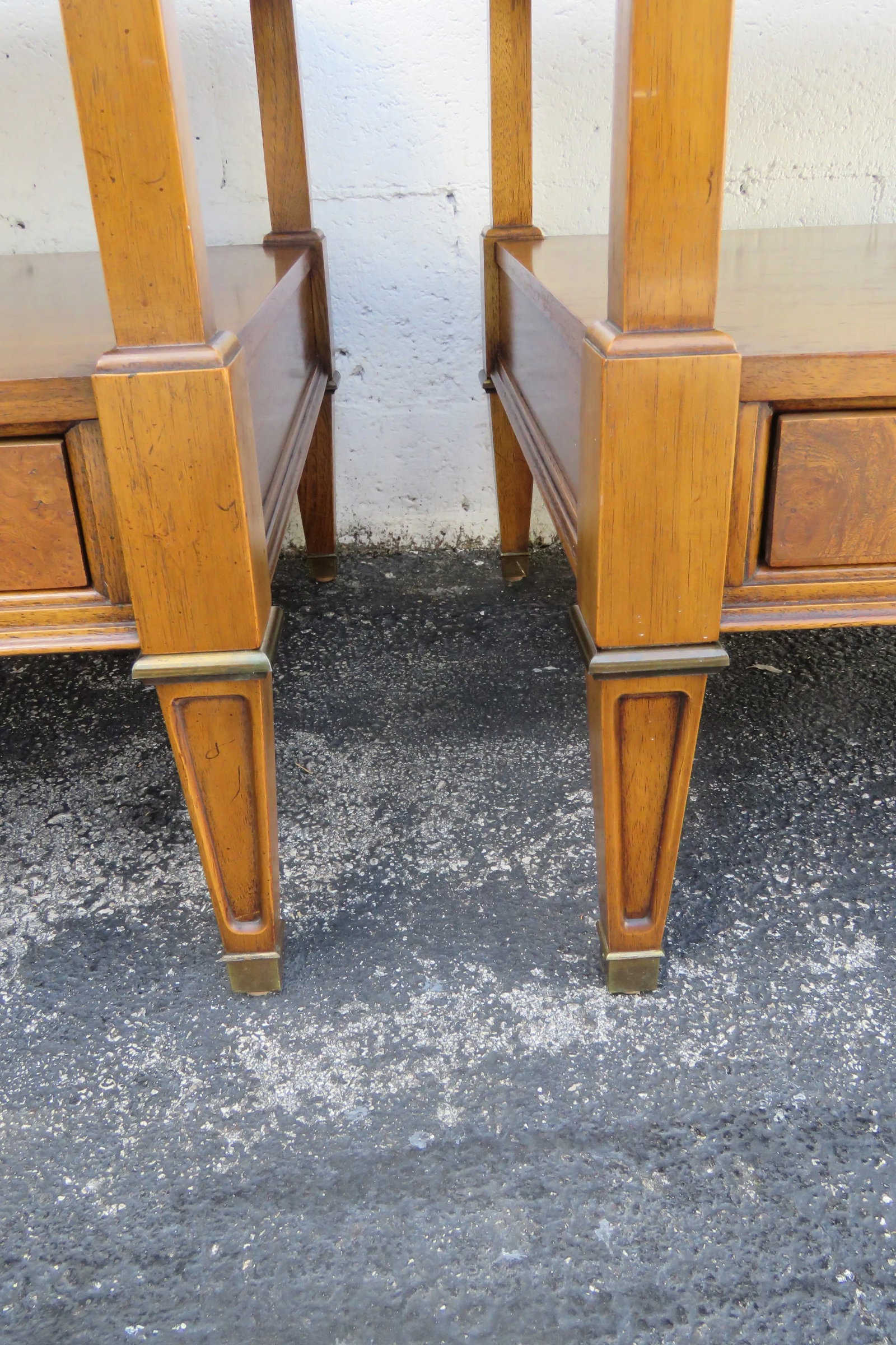Century Mid Century Modern Nightstands Side End Bedside Tables - a Pair - 12