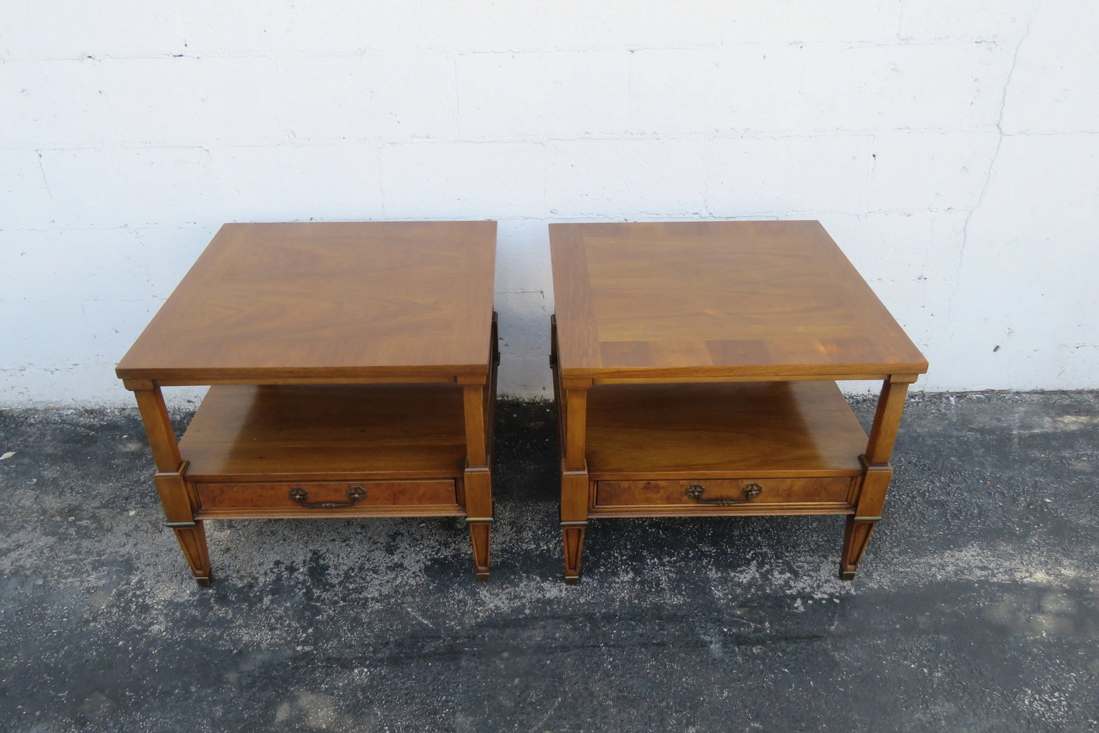 Century Mid Century Modern Nightstands Side End Bedside Tables - a Pair - 13