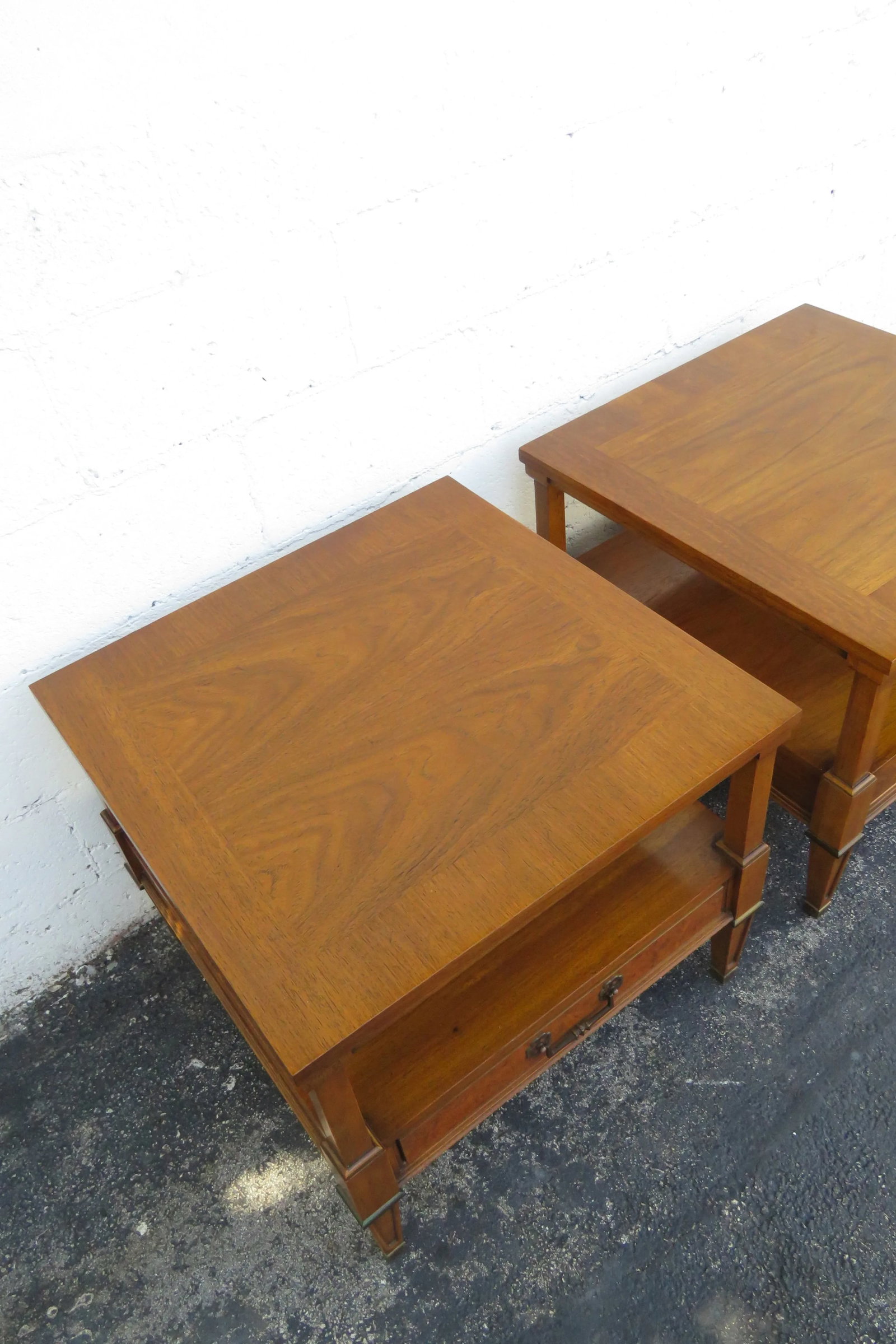 Century Mid Century Modern Nightstands Side End Bedside Tables - a Pair - 9