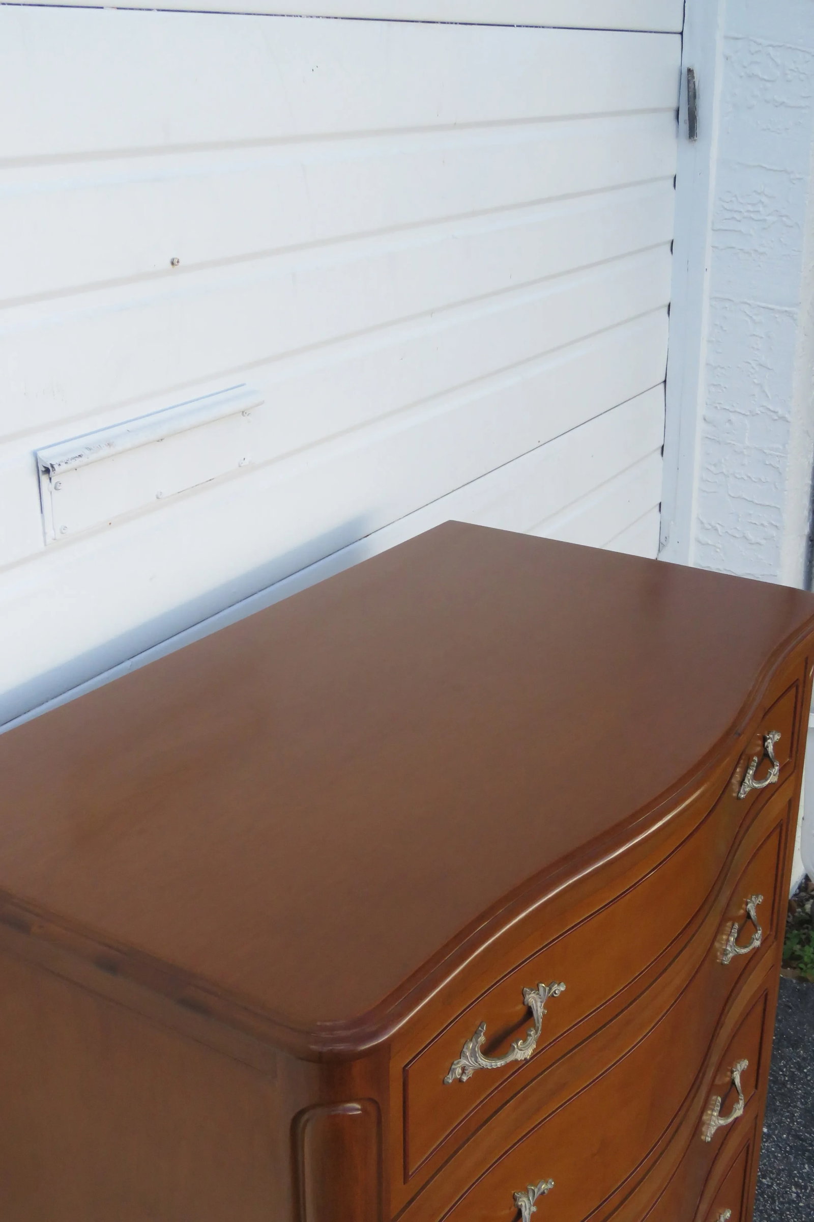 French Cherry Serpentine Front Chest of Drawers by Drexel Furniture - 4